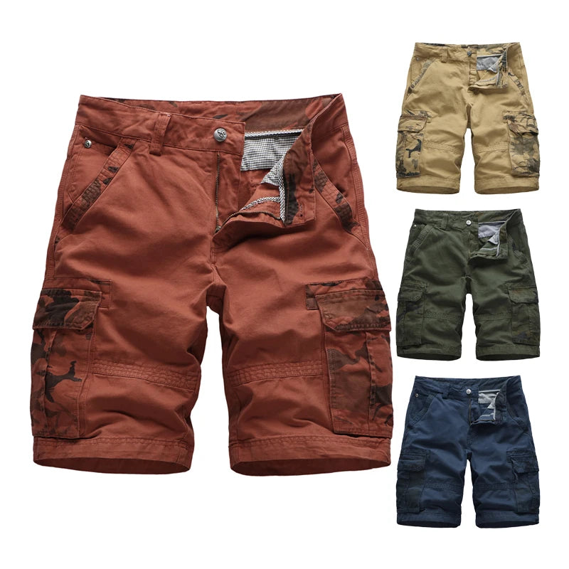 Casual Camouflage Cargo Shorts Tactical Outdoor Summer Camo Quarter Pants Mens Cargo Shorts