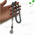 Free islamic muslim Products Acrylic Beads with Customized Flag Charms 10mm33 Prayer Beads