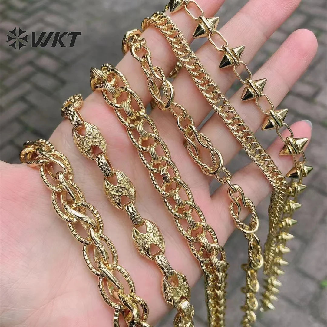 WT-BC188 Thousands of Styles Brass Chain Available for Jewelry Design All Colors Can Be Available Custom Make Acceptable Chain