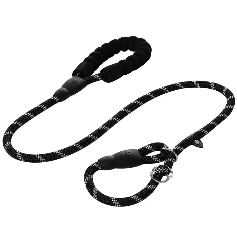 Durable Explosion-Proof Large Dog Walking P Chain Fashionable Nylon Collar Leash for Labs Other Breeds Pet Supplies for Training