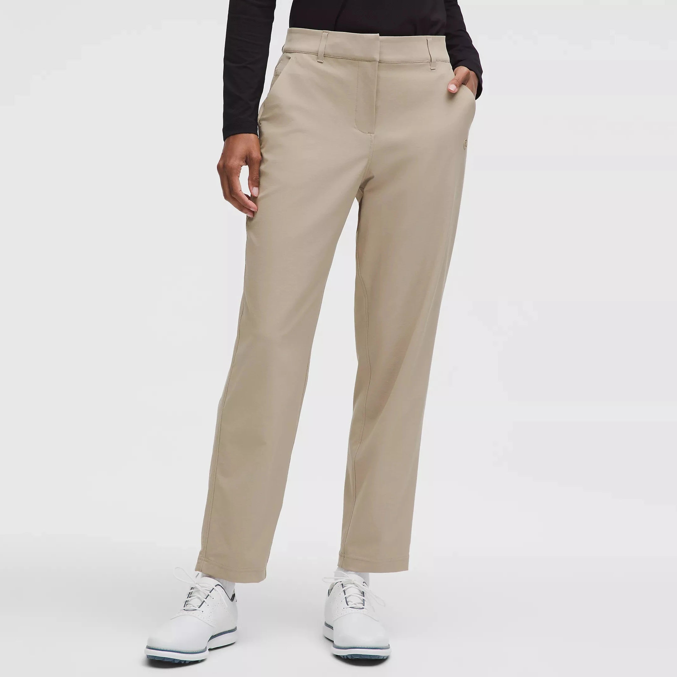 2025 New Arrival Women's Stretch Twill Golf Pant High Rise Full Length Pants With Pockets