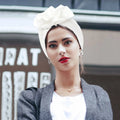 HZM-50101 Hot Sale Head Wraps Plain Turban Hat Cancer Caps Headwear Bonnets Girl Hair Wrap Turbans for Women
