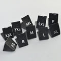 Factory Direct Sales of 200 Pieces Per Pack Multiple Color Options Clothing Size Labels  Neck in Stock  English Numerical Sizes