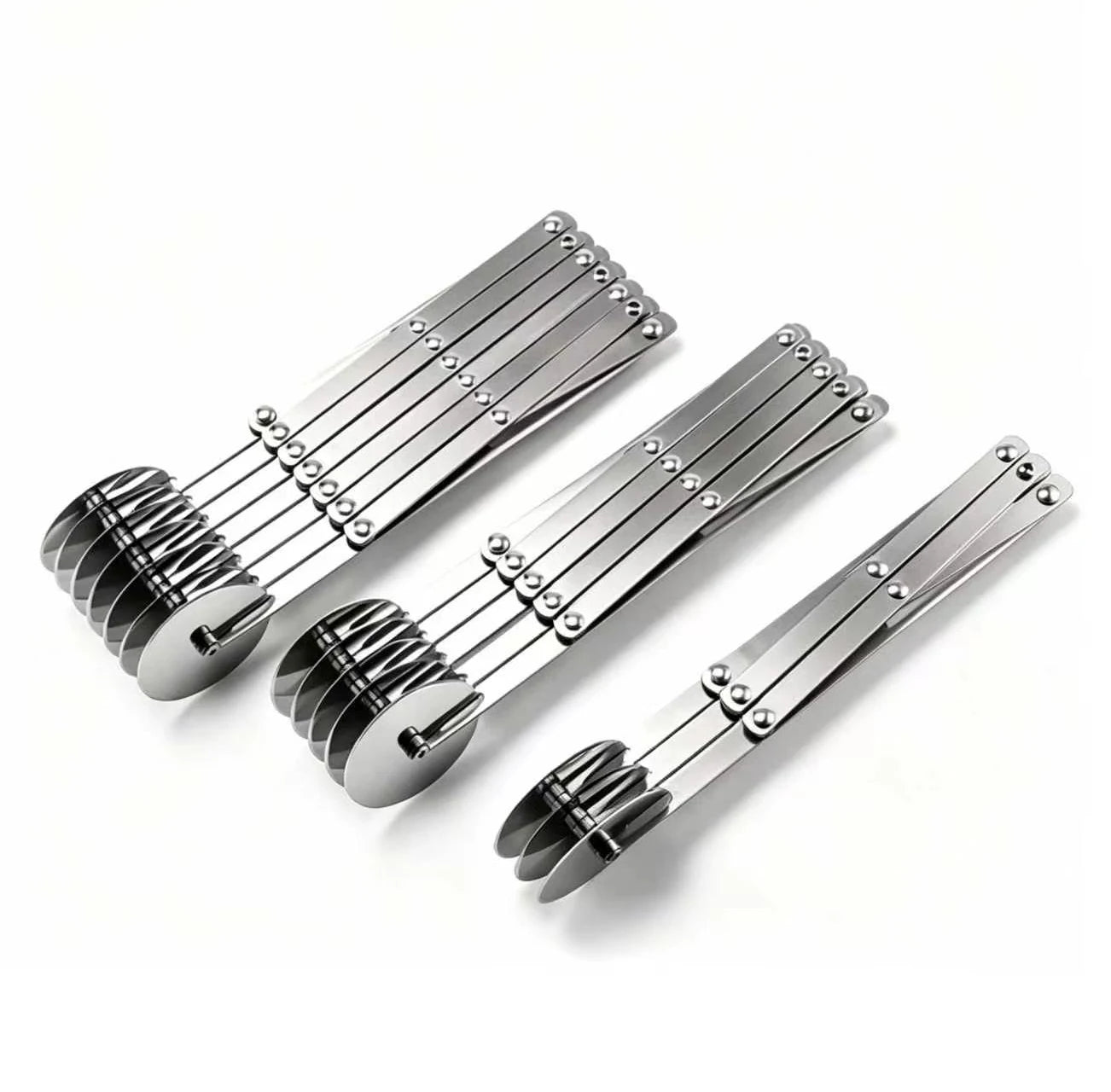 Wheels Pastry Cutter Stainless Eco-Friendly Pizza Slicer Expandable Multi Pastry Knife Baking Cutter Roller Cookie Dough Divider