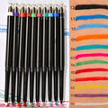 12 Color Private Label Vegan Waterproof Colorful Crayon Eyeliner Pencil