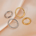 16G Implant Grade Titanium Body Jewelry Mirror Polish Braided Hinged Piercing Bulk Nose Ring