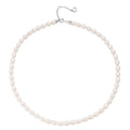 Natural Freshwater AAA Grade White Rice Shape Pearl Necklace 925 Sterling Silver Gold Plated Dainty Choker for Women Wedding