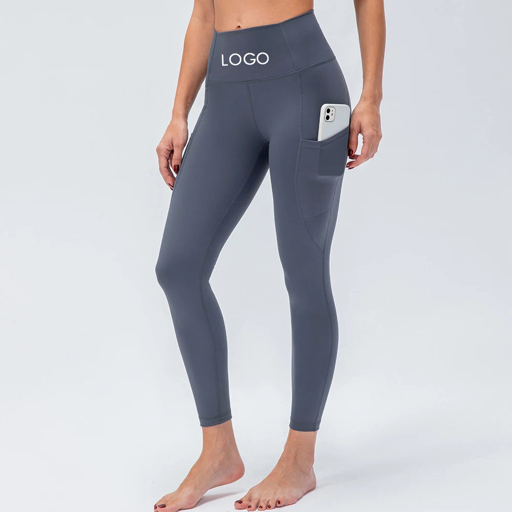 Custom Logo Scrunch Butt Lift Tight Yoga Pants Gym Fitness Camouflage Leggings With Pockets for Women