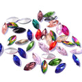 Sharp Bottomed Chain Shaped Flatback Glass Rhinestones with 9 Facets for Handmade DIY Jewelry Accessories