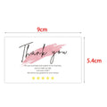 Custom Minimalistic Angel Design Business Thank You Cards Gift Card 3x2 9*5.4cm Small MOQ E-commerce Paper Packaging Inserts