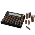 C8 8 Slots 1.5A Portable Functional Smart 18650 Battery Charger with LCD Screen for AA AAA Li-ion Ni-MH Ni-CD Rechargeable Cell
