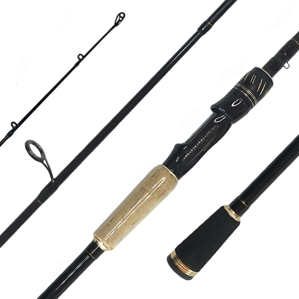 Newbility 240cm 2 Section Carbon Saltwater Heavy Spinning Rod with FAST Action Composite Handle for Lake Stream & River Fishing