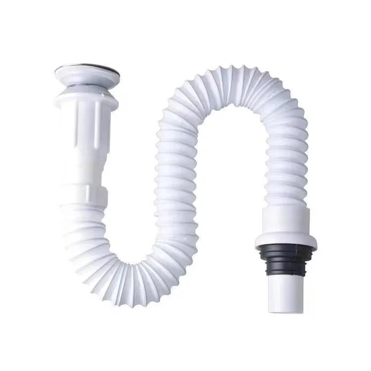 Bathroom Water Hose Steel Wire Water Pipe PVC Flexible Wash Basin Drain Hose Fitting