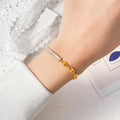 New Arrival Steel Metal Half Tennis Chain Half Pig Nose Chain Bracelets for Women No Fading Jewelry