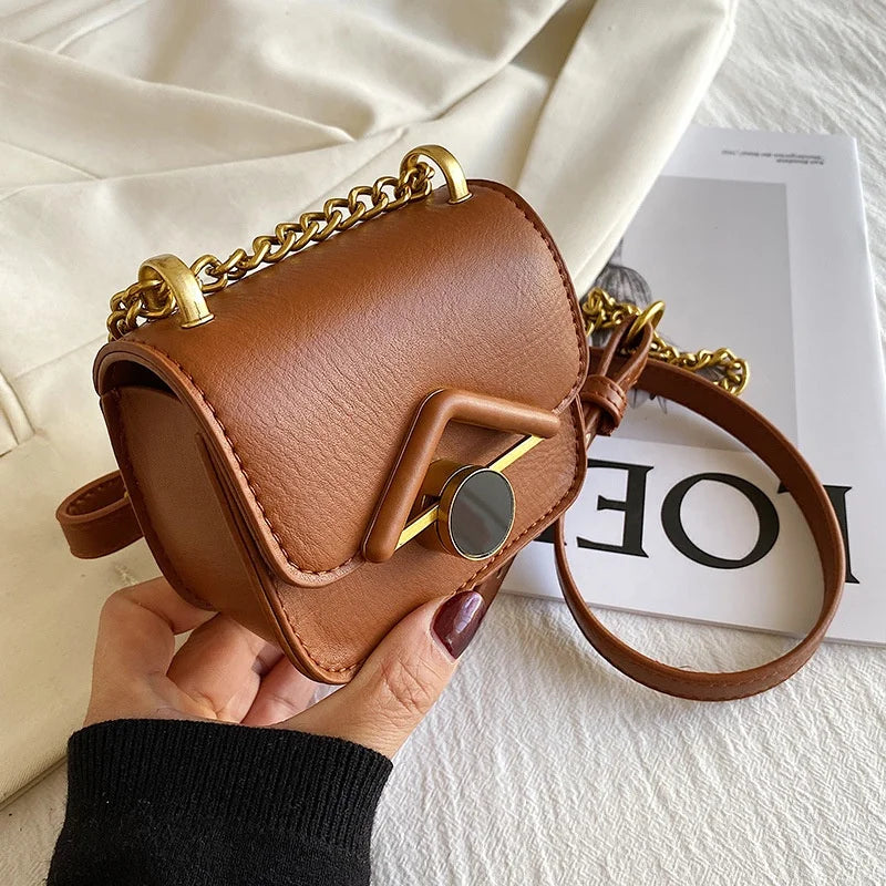 New Korea Version Classic Retro Mini Crossbody Small square Bag Simple Casual Chain Shoulder Women's Bag Lipstick Packet