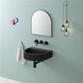 Customized Colorful Bathroom Artificial Stone Wall Mounted Counter Top Wash Basin Sink