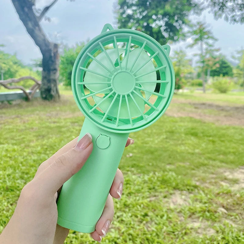 Summer AA Battery air Cooling Spray Handheld Fan Portable Electric Hand Held Mini Small air Battery Fans