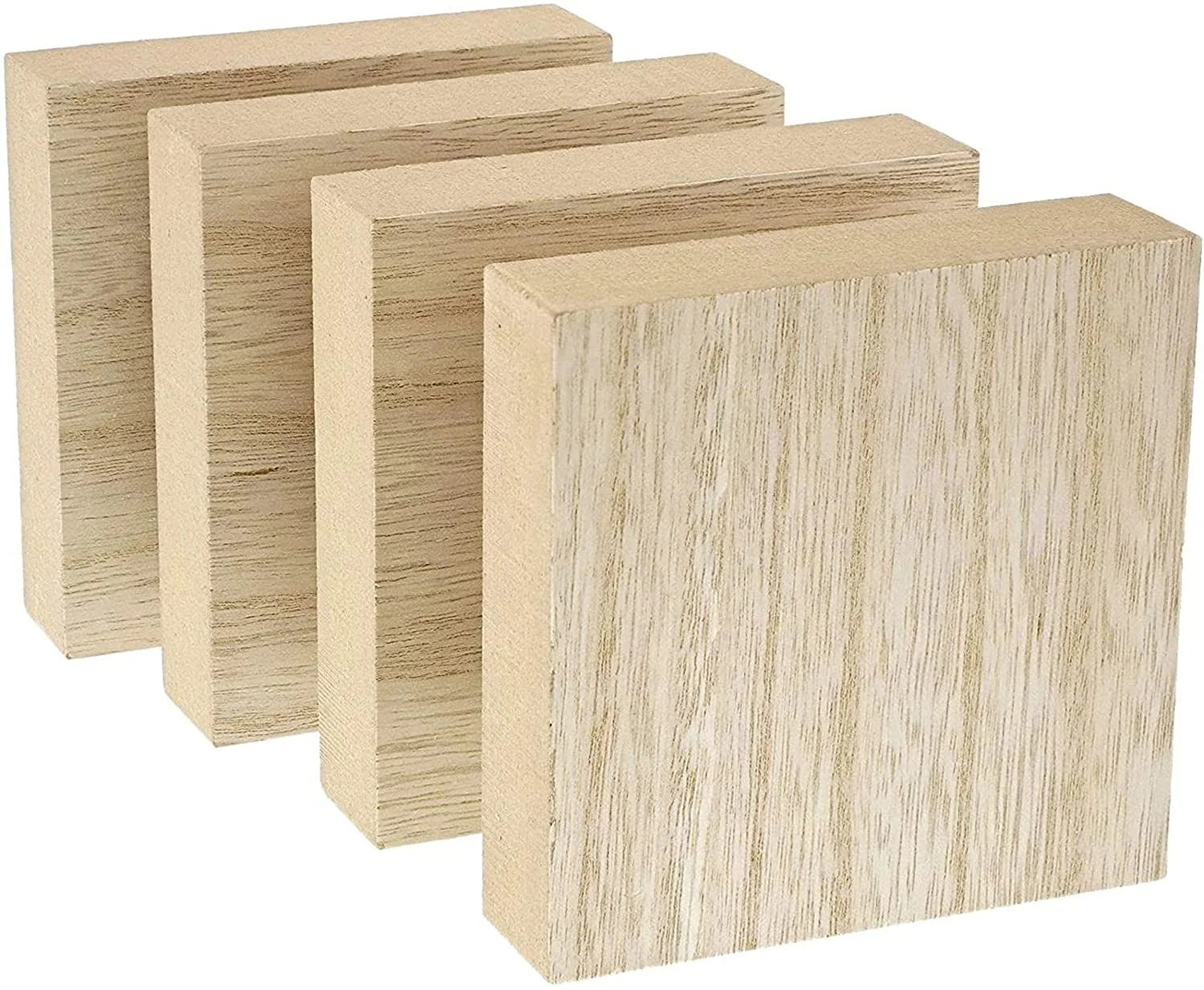 Polished Pine MDF Rectangle Wooden Block Blank DIY Handicraft Graffiti Painting Craft for Business Gifts Home Decor Model