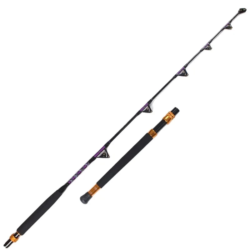 Lurekiller Game Rod 1.8m Super Hard Jigging Rod Sea Fishing Trolling Rod SIC/ Pulley Guide 2 Section Max Drag 37-64kg  5-10#
