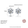 CZCITY Earing Woman Jewelry 2 Carat  Moissanite Dainty 925 Ear Ring Silver S925 Hot Sale Trendy Diamond Earring