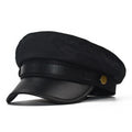 Flat Top Beret Newsboy Octagonal Cap With Belt Button Unisex Artist Painter Hat Travel Student Hat