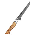 6 Inch 10Cr15CoMoV Core 67 Layers Damascus Steel Wooden Handle Boning Knife Custom