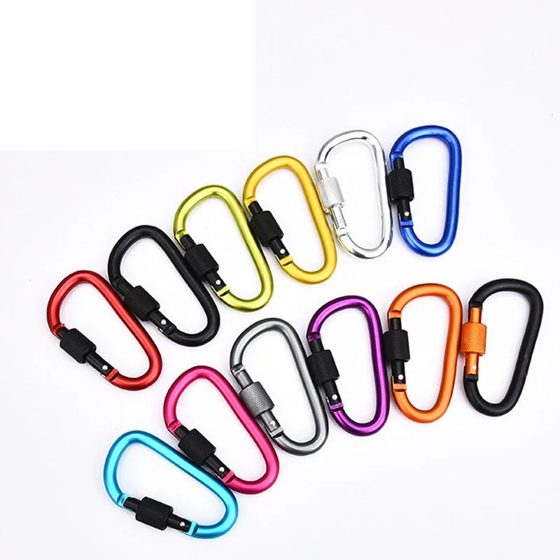 Camping Outdoor Carabiner Aluminum Quick Link Locking karabiner Hanging Hook Buckle With Nut