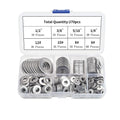 Factory Direct Selling DIN and ANSI Stainless Steel Thin Flat Washer Kit 270pcs SS304 Washers Assortment Sets Metal Gaskets