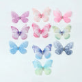 Hot Sale Garment Crafts Accessories Sew on Sticker Organza Butterfly Embellishments With Rhinestone