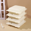 Eco-Friendly Compostable 3 Compartment Lunch Box Sustainable Cornstarch Food Container for Lunch Storage Disposable