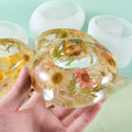 DIY Crystal Dripping Resin Mold Oval Potted Candlestick Decoration Cement Gypsum Silica Gel Mold