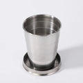 Hot Selling Portable Folding Collapsible Mug Stainless Steel Telescopic Cups Keychain Vintage Style Offset for Outdoor Travel