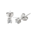 18k Pure Gold Earring Moissanite Stud Earrings Cute Smaller Design Women Jewelry
