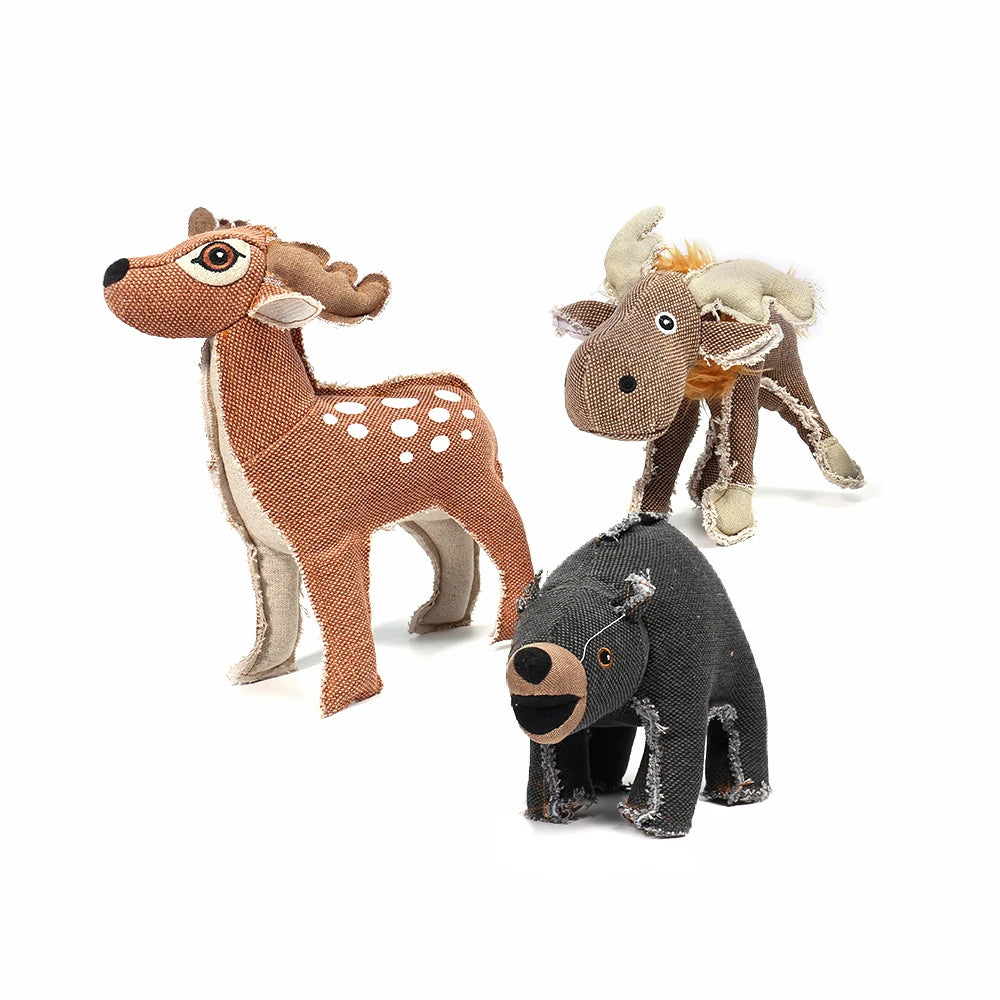 KINYU Original Factory Custom Animal Shape Stuffed Cotton Plush Eco-Friendly Toxic-Free Cute Low MOQ Bite Resistant Dog Toy for