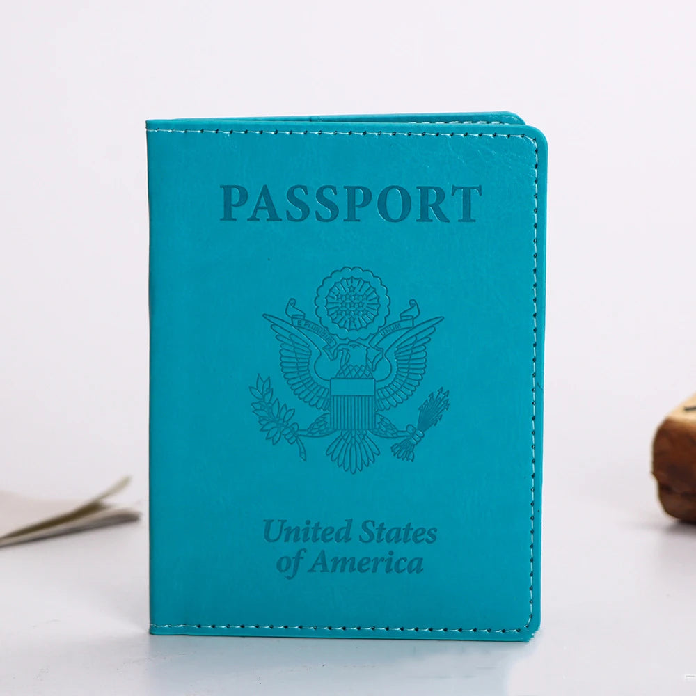 Wholesale Personalized PU Fashion Passport Holder Family Travel Case Toefl Organizer No Closure