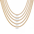 BINSHUO Hip Hop Jewelry Wholesale 2-7mm Gold Black Stainless Steel Twist Chains Link Rope Chain Necklaces for Men Women