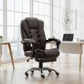 Luxury Brown Big Boss Executive Lift Chair Modern Style Swivel Ergonomic Office Chair with Synthetic Leather for Home Office