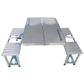 Portable Aluminum Picnic Table with Seating for 4 Durable Foldable Metal Design Lightweight Outdoor Furniture for Carton Picture