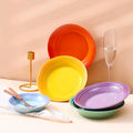Wholesale Nordic Style Candy Color Ceramic Plate Creative Relief Fruit Pasta Plate