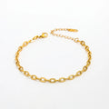 High End PVD 18K Gold Plated Link Chain Fashion Anklets Stainless Steel Jewelry
