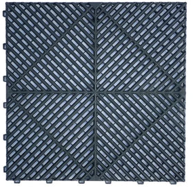 PP Plastic Vinyl Flooring Garage Floor Tiles Click Lock System Anti-Scratch Spliced Grating 18mm Thick 380g Home & Car Wash Use