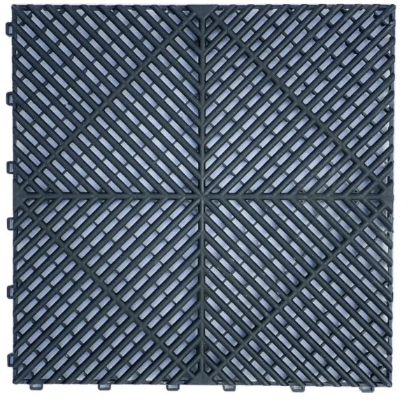 PP Plastic Vinyl Flooring Garage Floor Tiles Click Lock System Anti-Scratch Spliced Grating 18mm Thick 380g Home & Car Wash Use