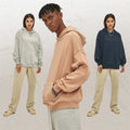 Wholesale 100% Cotton 400GSM Heavyweight Men's Plain Blank Hoodies Oversized Puff 3D French Terry Pullover 2XL Hooded