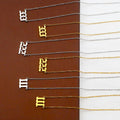 Wholesale 111-999 Couple Titanium Steel Arabic Letter Necklace Lock Bone Chain Stainless Steel Digital Number Necklace