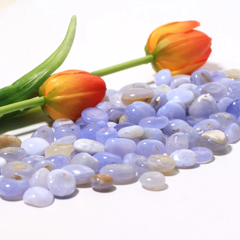 Wholesale Natural Blue Lace Agate Rock Healing Tumbled Stones Gems Crystal Chips for Home Decoration Crystal Crafts