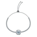 Wholesale Gra Certified Sparkling 1CT Real Diamond Moissanite Bracelet Square Halo 925 Sterling Silver Luxury Jewelry for Women