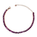 Dazzling Rose Gold Plated Silver 925 Jewelry Natural Pyrope Bracelet for Women Anniversary Gift