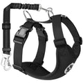 Dog Service No-Pull Reflective Adjustable Nylon Leather Rubber Multi-Use Support Harness Vest for Walking Customizable Size