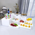 Custom Food Display Stand Wedding Party Decoration White Acrylic Food Risers Catering Buffet Stand for Food Display