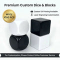 Custom 20mm 6 Sided DIY Plastic Acrylic Blank Cubes Dice Blank for Painting Round Corner square Corner for One Piece Price